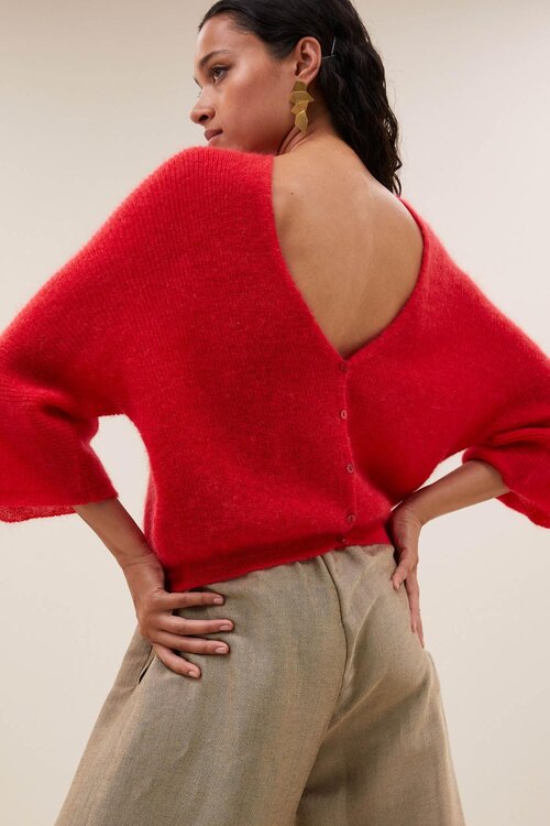 By Bar Indra Cardigan in Rood