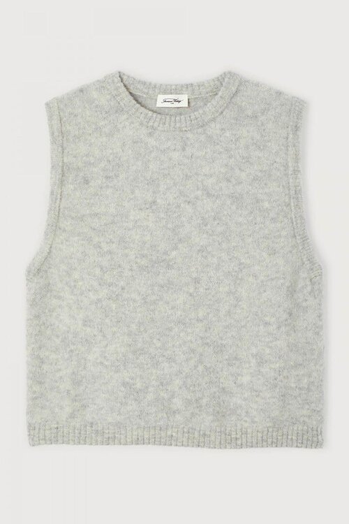 American Vintage Mouwloze Trui in Lichtgrijs