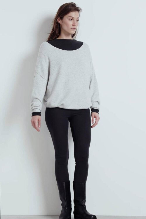 American Vintage Zachte trui in lichtgrijs