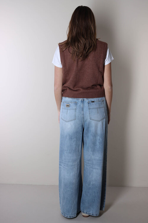 American Vintage Mouwloze bruine trui