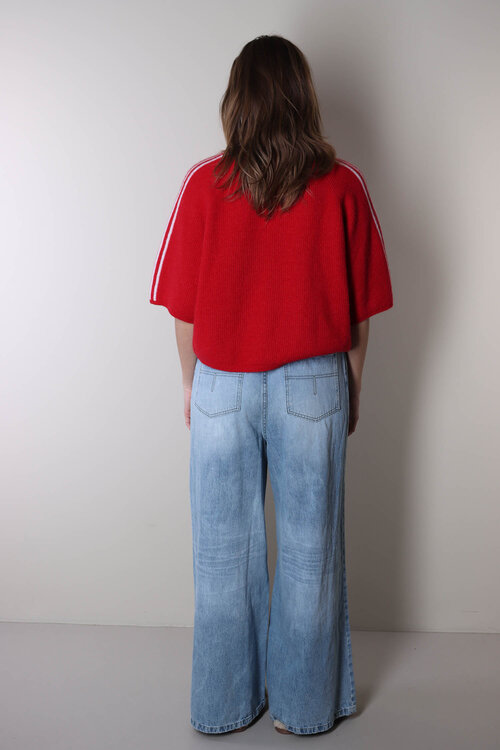 American Vintage Rood Gebreide Trui