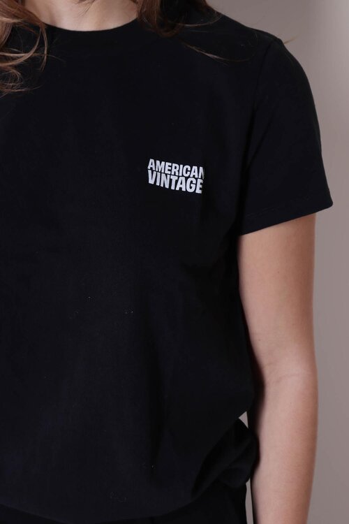 American Vintage T-shirt in zwart