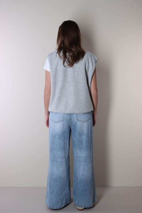 American Vintage Grijze Gilet in een Lichte Tint