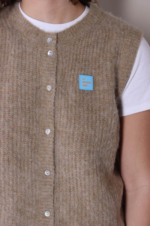 American Vintage Camel Vest zonder mouwen