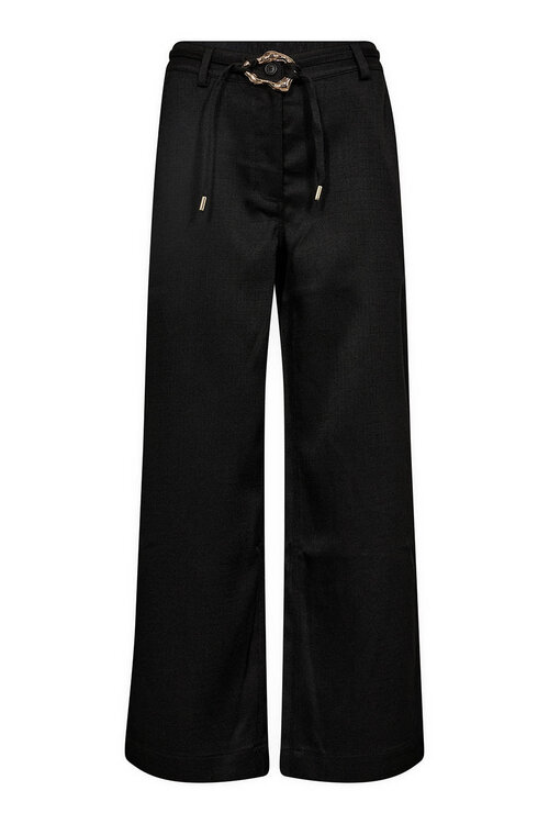 Haute L'Amitie Black X Buckle Tail Broek