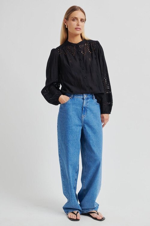 Second Female Camil Shirt in Zwart