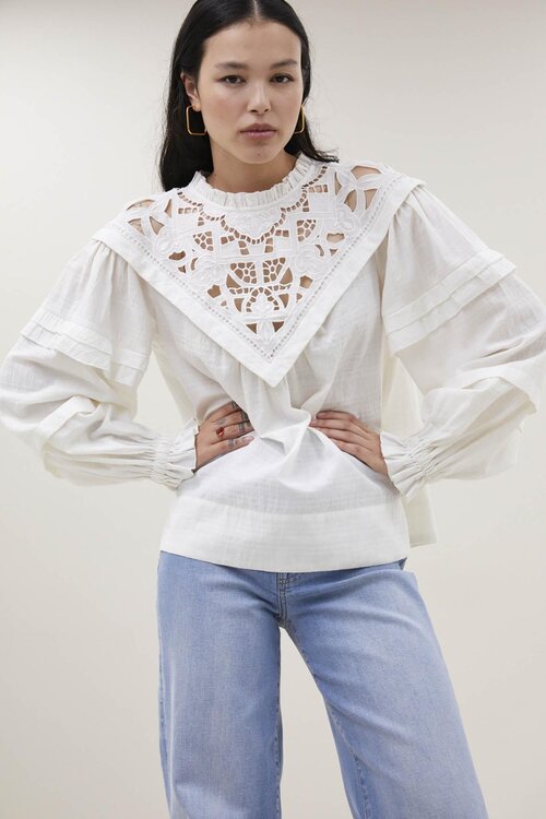 By Bar Bowie Blouse in Off White