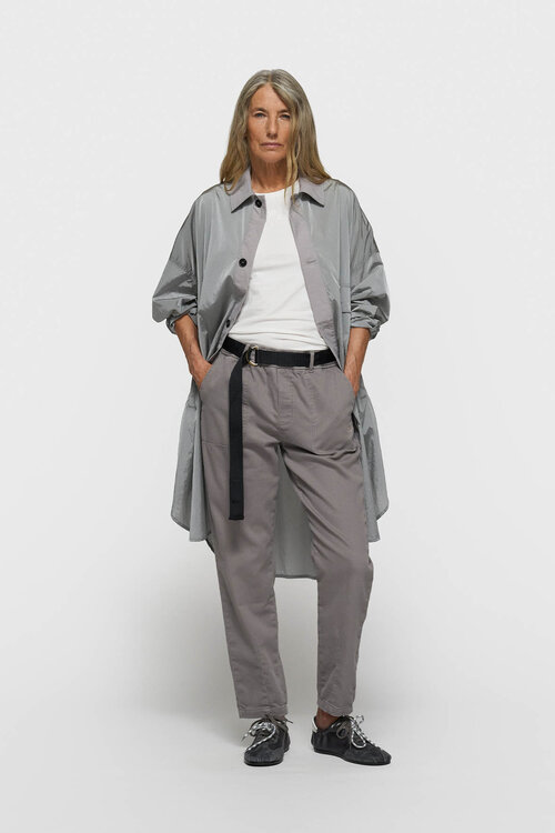 10Days Light Graphite jog twill broek met riem