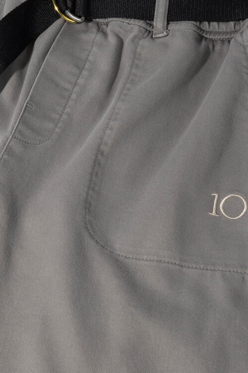 10Days Light Graphite jog twill broek met riem
