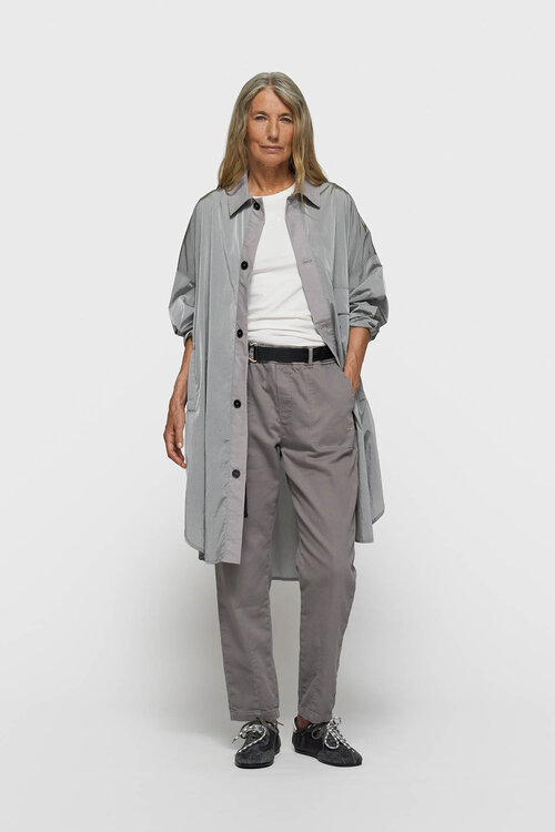 10Days Oversized shirt jacket in Light Graphite