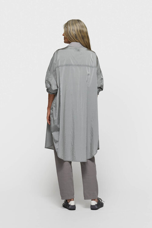 10Days Oversized shirt jacket in Light Graphite
