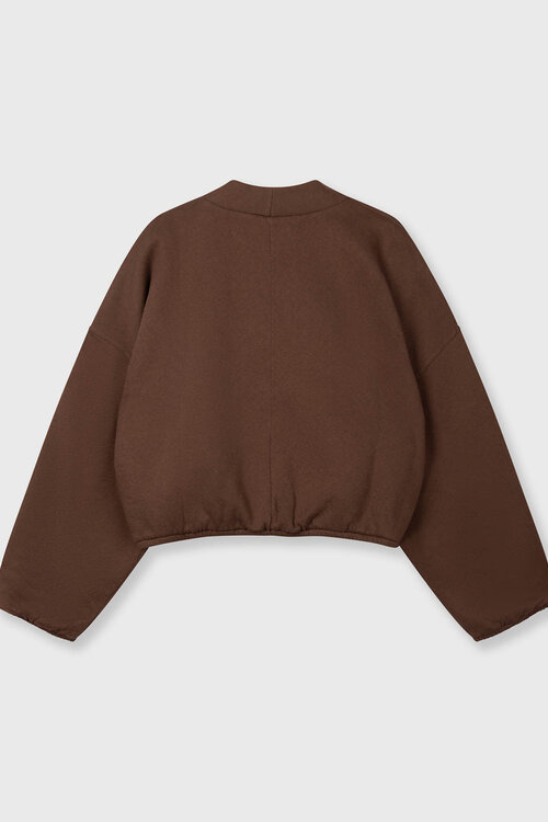 10Days Donker truffel cropped baseballvest