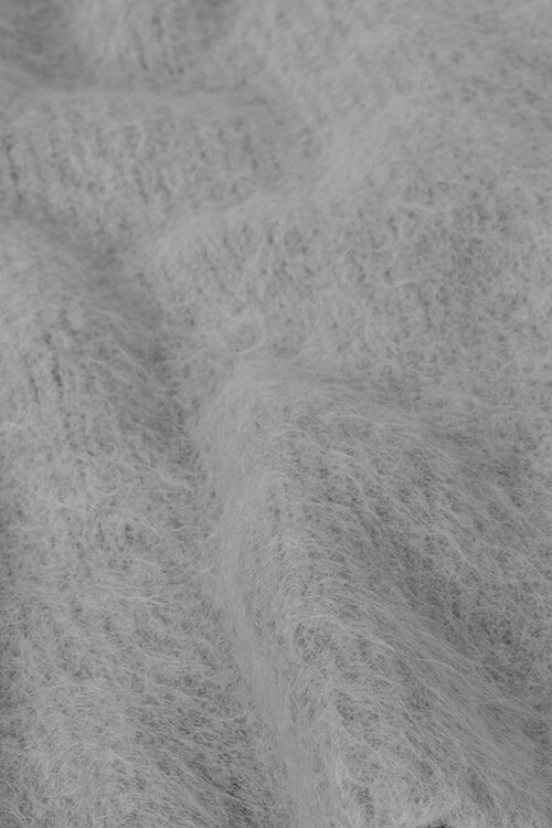 10Days Korte mouw trui in Light Graphite kleur