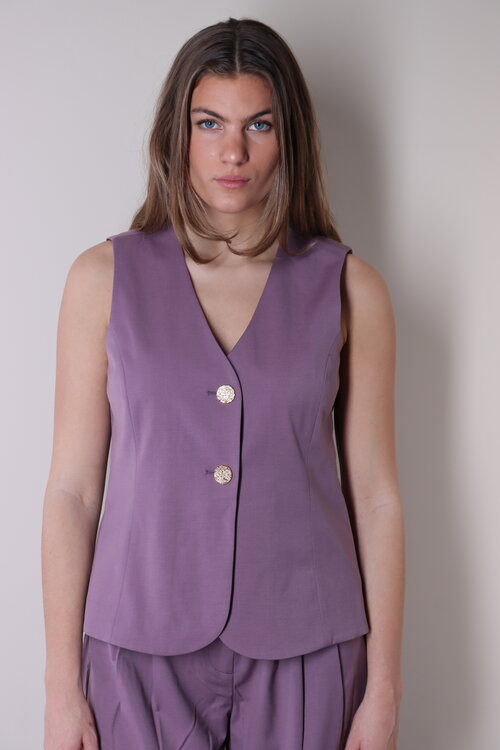 Co'couture Liam Curve Vest in Oud Roze