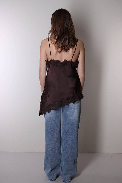 Haute L'Amitie Naomi Asym Lingerie top in bruin