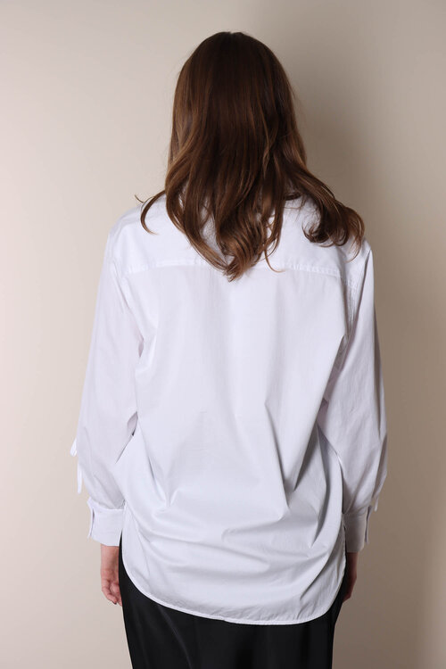 Haute L'Amitie Wit Alvina Pure Knoopshirt