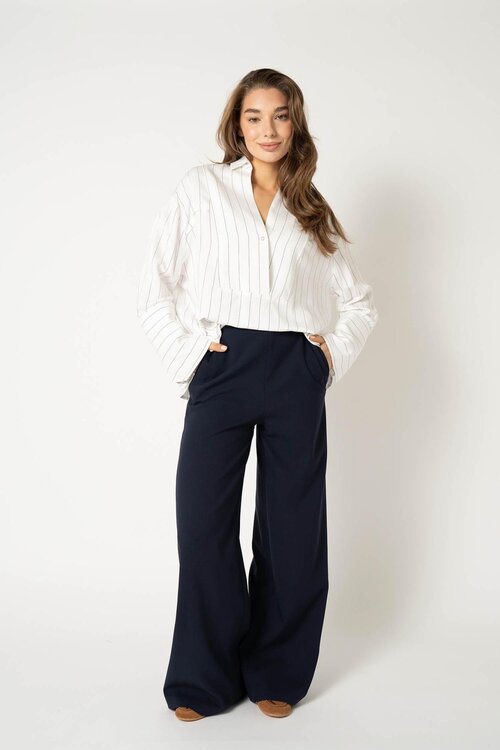 EST'SEVEN Pantalon in Donkerblauw