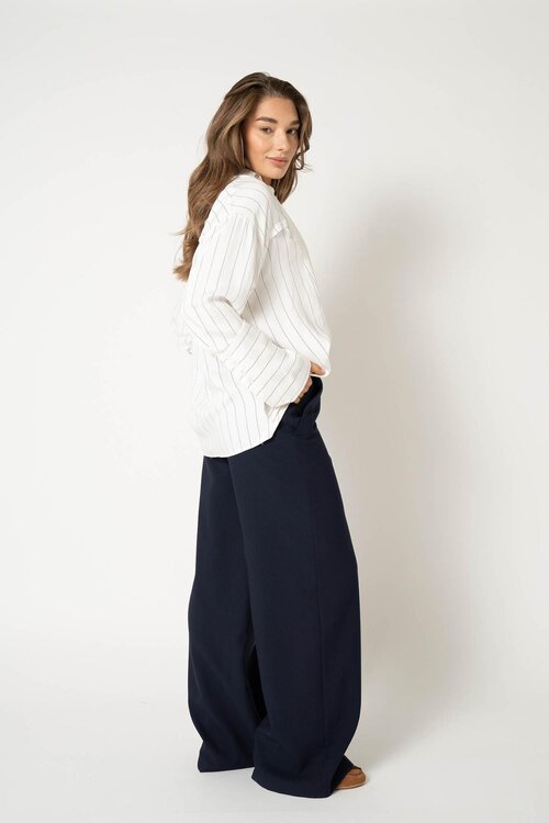EST'SEVEN Pantalon in Donkerblauw