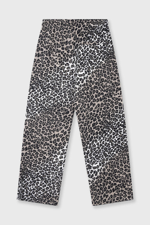 10Days Ecru zachte scuba broek met luipaardprint