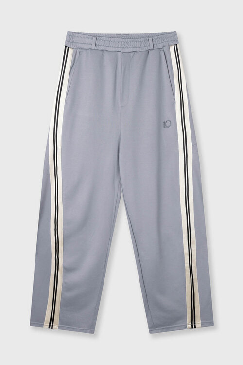 10Days Licht grafietkleurige barrel track pants
