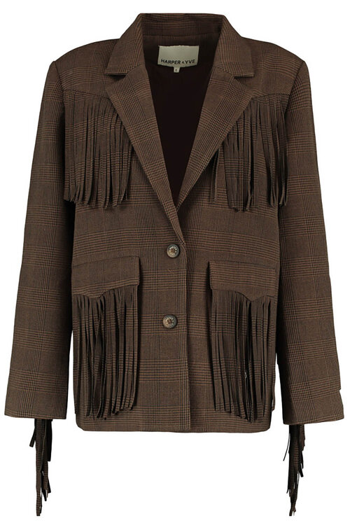 Harper & Yve Casey Blazer in donkerbruin