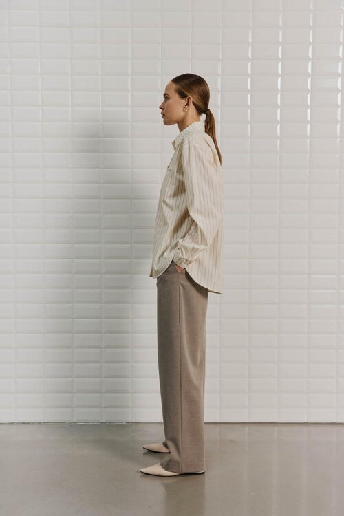 WITHBLACK Crèmekleurige Blouse