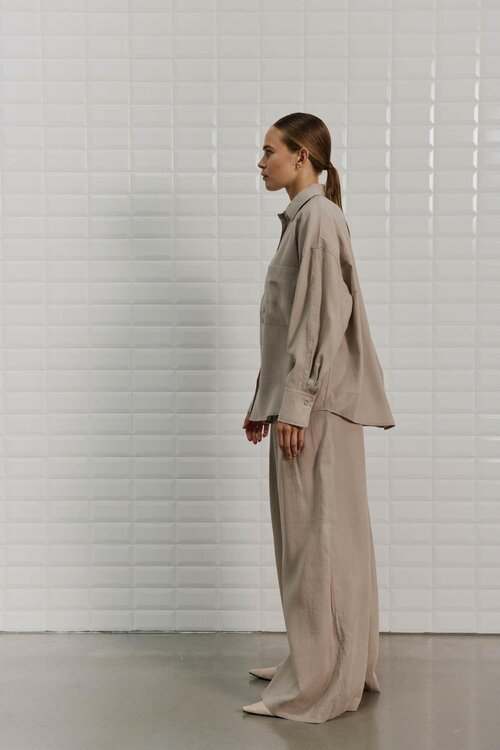 WITHBLACK Oversized Shirt in Zand Beige