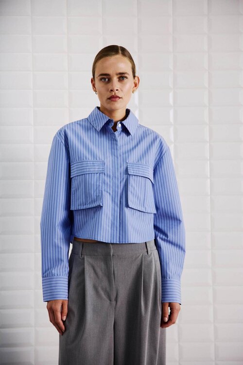 WITHBLACK Blouse in Blauw