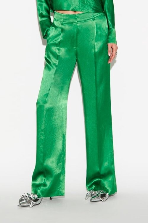 Dante 6 Green Jules Satin Slim Fit Broek
