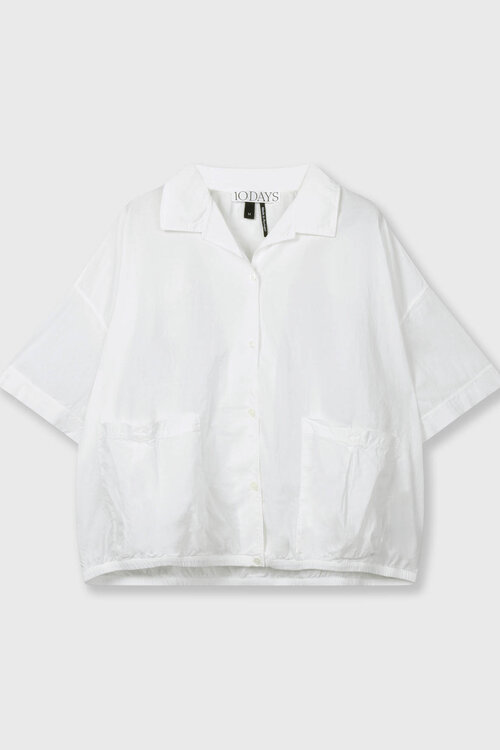 10Days Ecru blousejack in oversized pasvorm