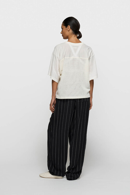 10Days Mesh baseballshirt in ecru