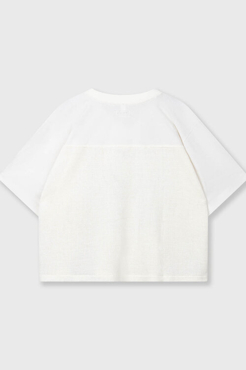 10Days Mesh baseballshirt in ecru