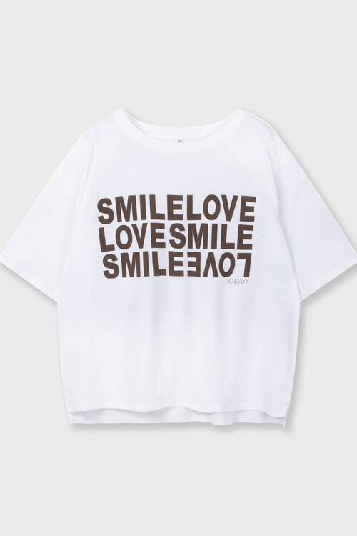 10Days Witte glimlach liefde T-shirt
