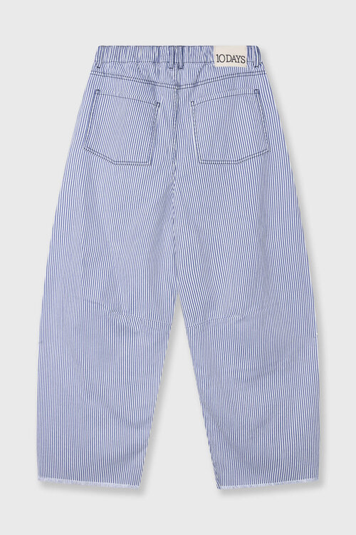 10Days White Blue gestreepte westernbroek