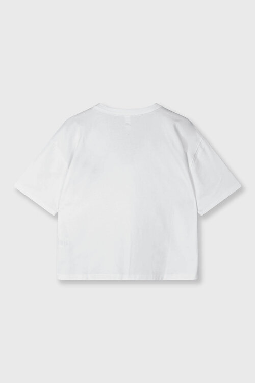 10Days Dik wit katoenen T-shirt met V-hals