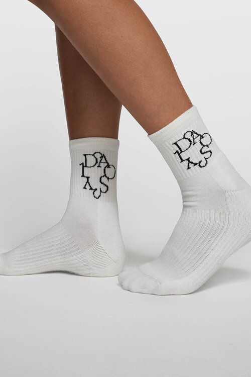 10Days Ecru sokken met krulmotief 10