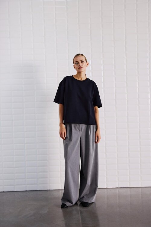 WITHBLACK Zwart T-shirt Korte Mouw