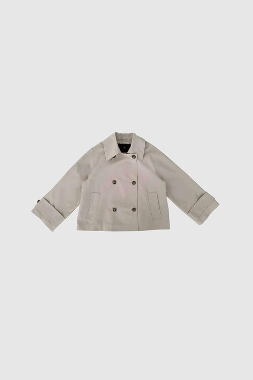 WITHBLACK Korte trenchcoat in lichte zandkleur