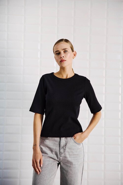 WITHBLACK Zwarte Korte Mouwen Shirt