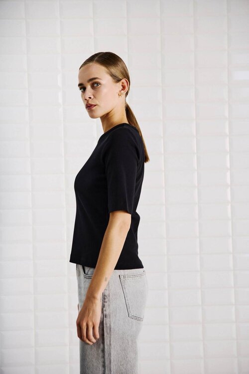 WITHBLACK Zwarte Korte Mouwen Shirt