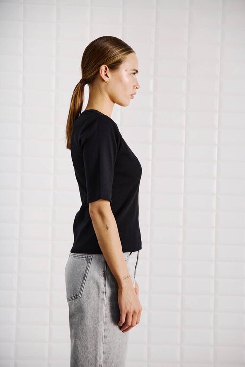 WITHBLACK Zwarte Korte Mouwen Shirt