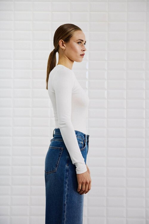 WITHBLACK Cream White Shirt LS