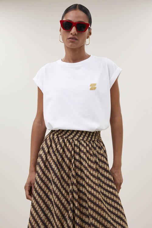 By Bar Tobi Flame Logo Top in Wit