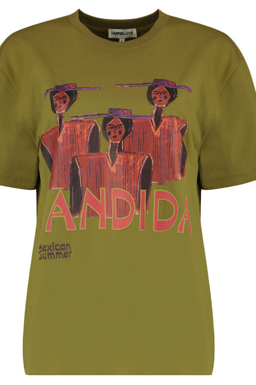 Harper & Yve Bandida T-shirt in groen
