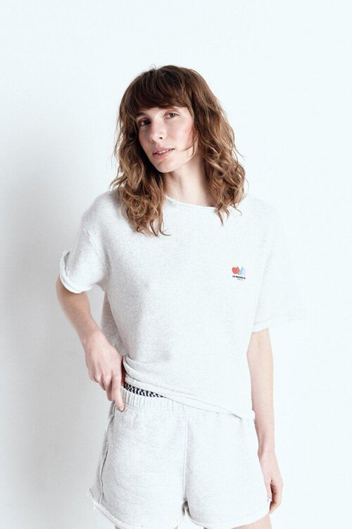 American Vintage Grijs T-shirt in een lichte tint