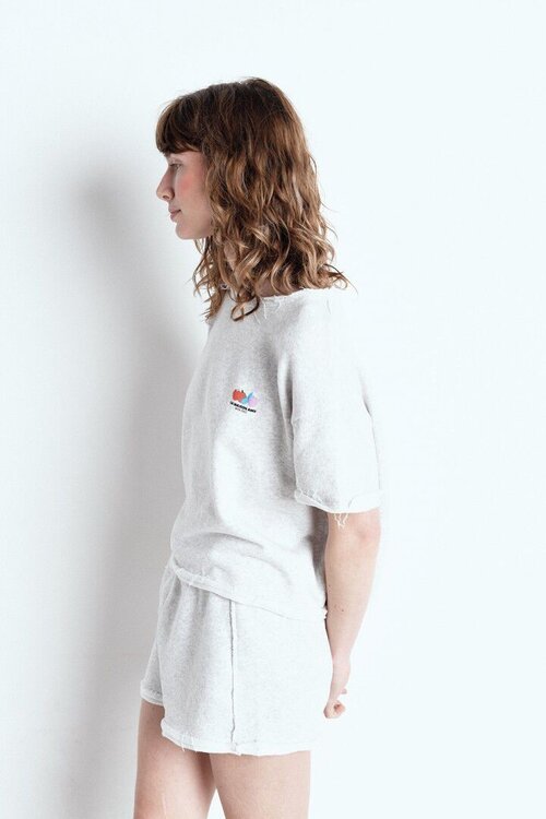 American Vintage Grijs T-shirt in een lichte tint