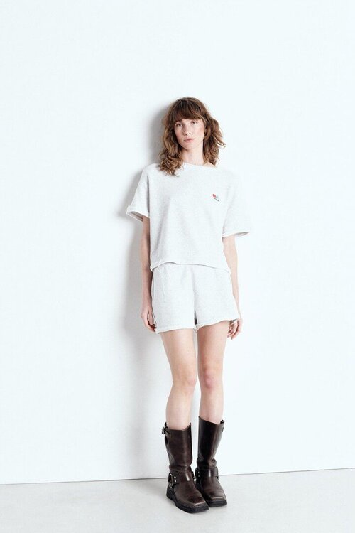 American Vintage lichtgrijze short van American Vintage