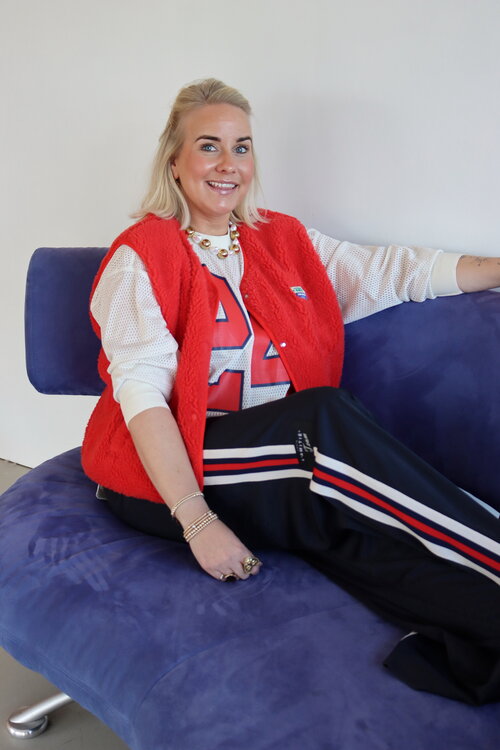 Haute L'Amitie American Football T-shirt in Off White