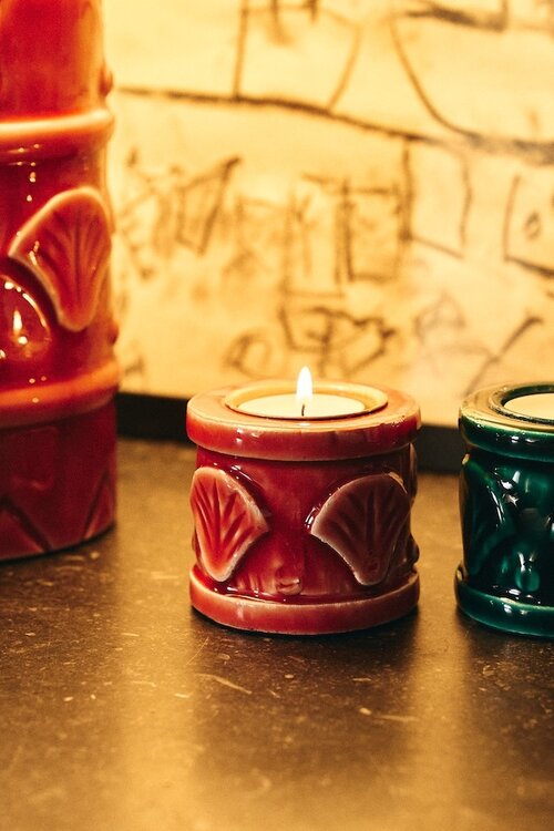 Anna & Nina Koraalvormige theelichthouder in de kleur Coral Shell