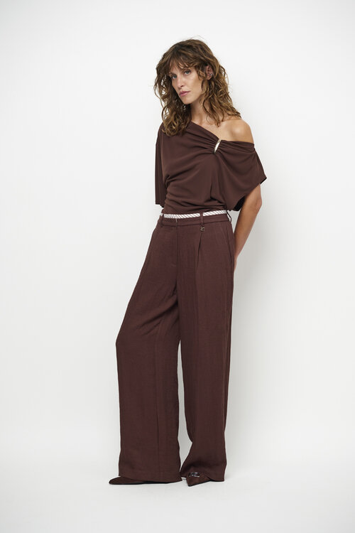 Dante 6 Gou Drapey Top in Bruin